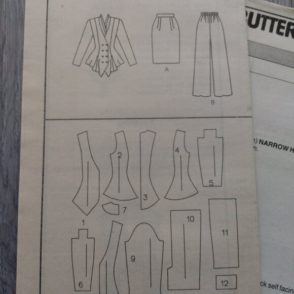 Top Skirt Pants Suit Sewing Pattern Plus Size 18-22 Butterick 4143 UNCUT - Picture 11 of 11